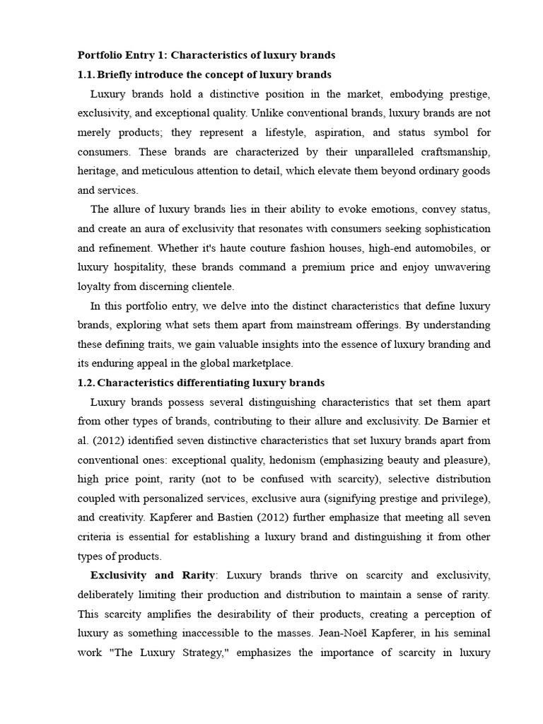 Luxury Brand Pdf Brand Sustainability