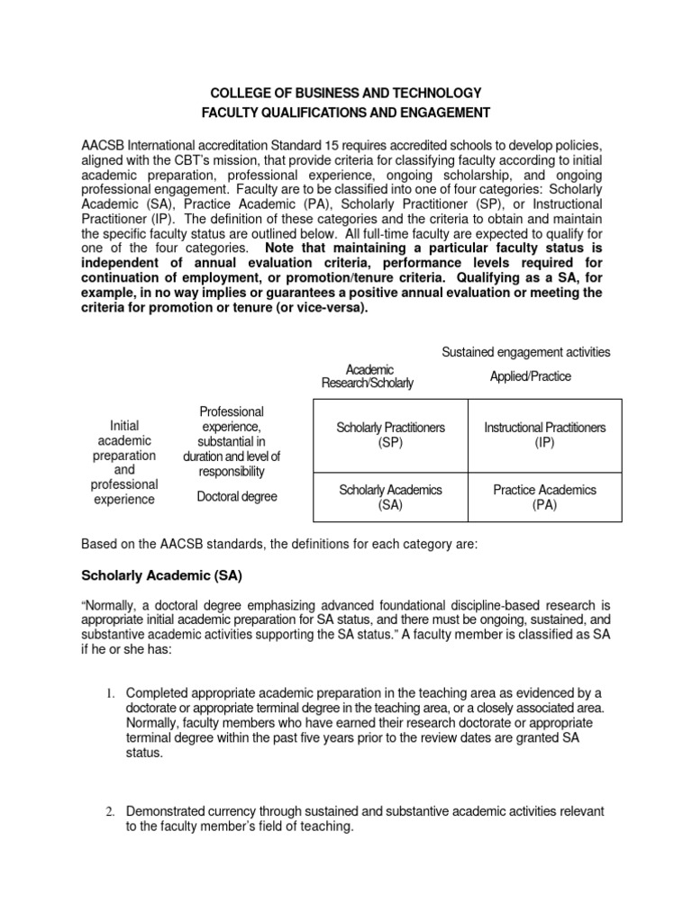 Faculty Qualifications And Engagement 2017 Pdf Academic Degree