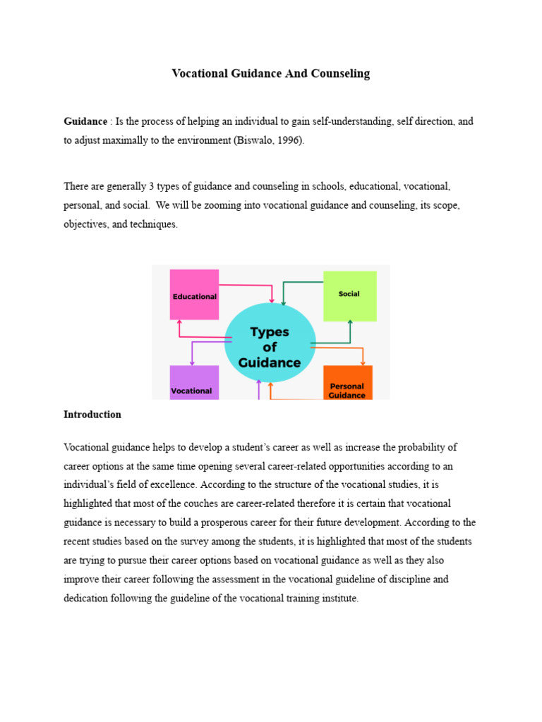 Understanding Vocational Guidance | PDF | Vocational Education | Learning