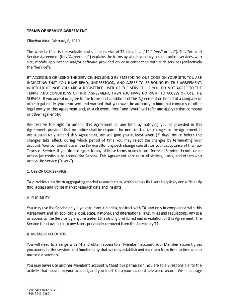 Terms of Service | PDF