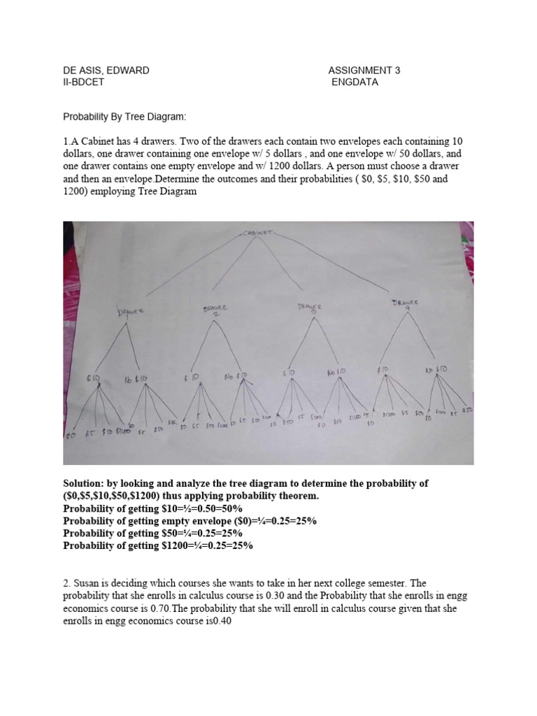 Probability Analysis Using Tree Diagrams | PDF | Probability ...