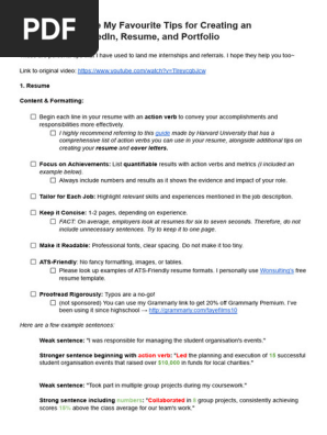 Fayefilms' Favourite Tips for Creating an Outstanding Resume_LinkedIn_Portfolio