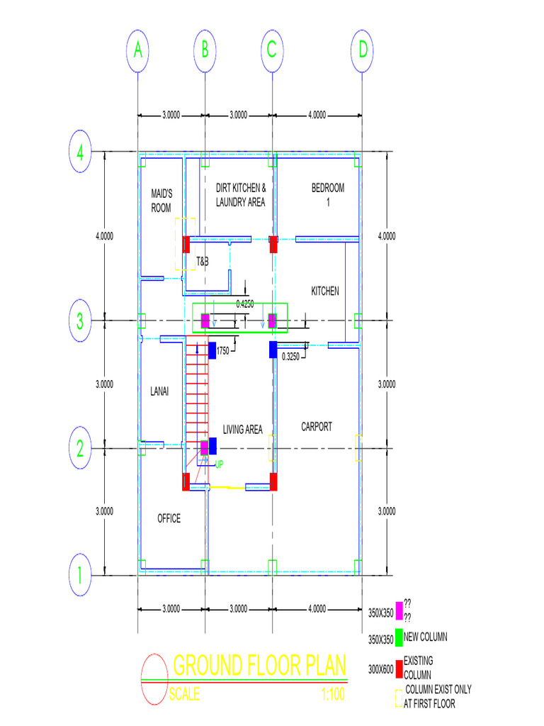 Ground Floor Plan Layout 1:100 | PDF