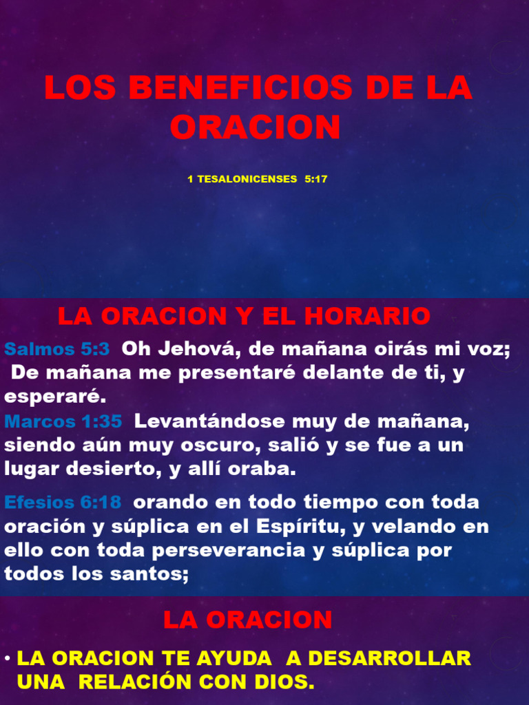 Los Beneficios de La | Descargar gratis PDF | Oración
