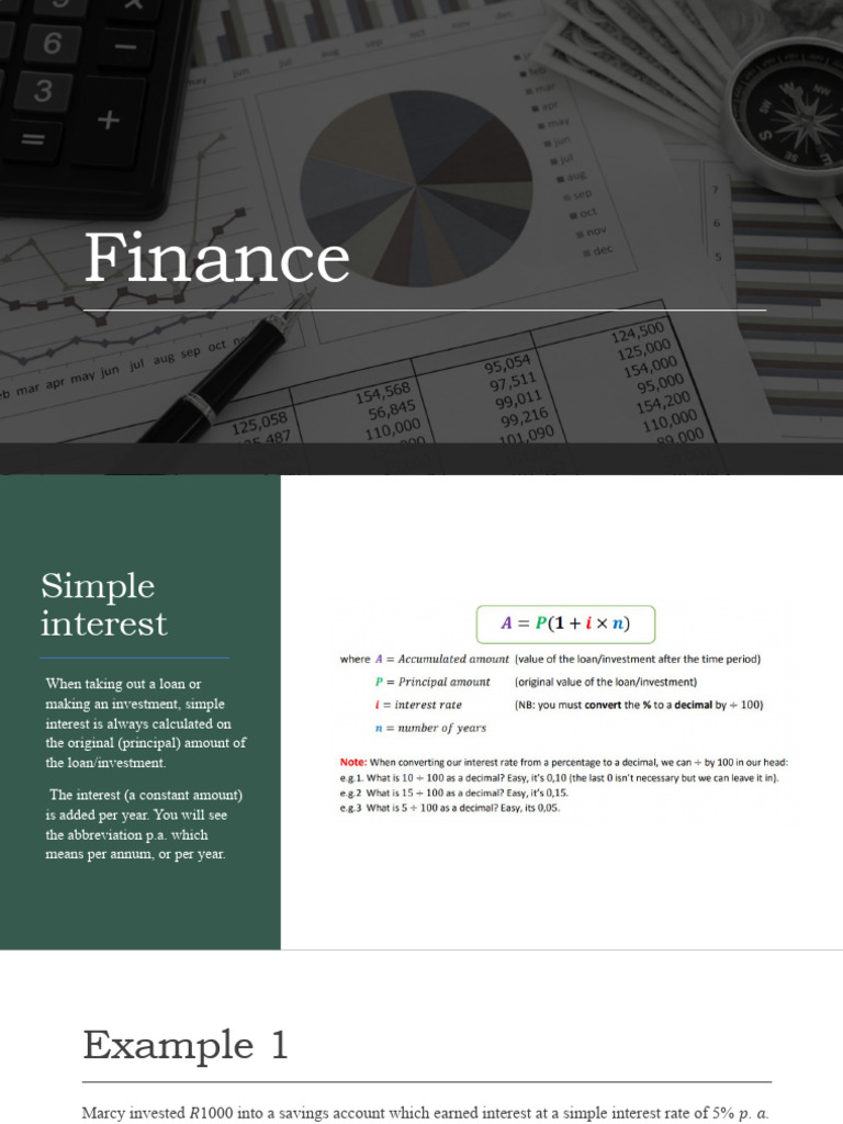 Finance | PDF | Interest | Compound Interest