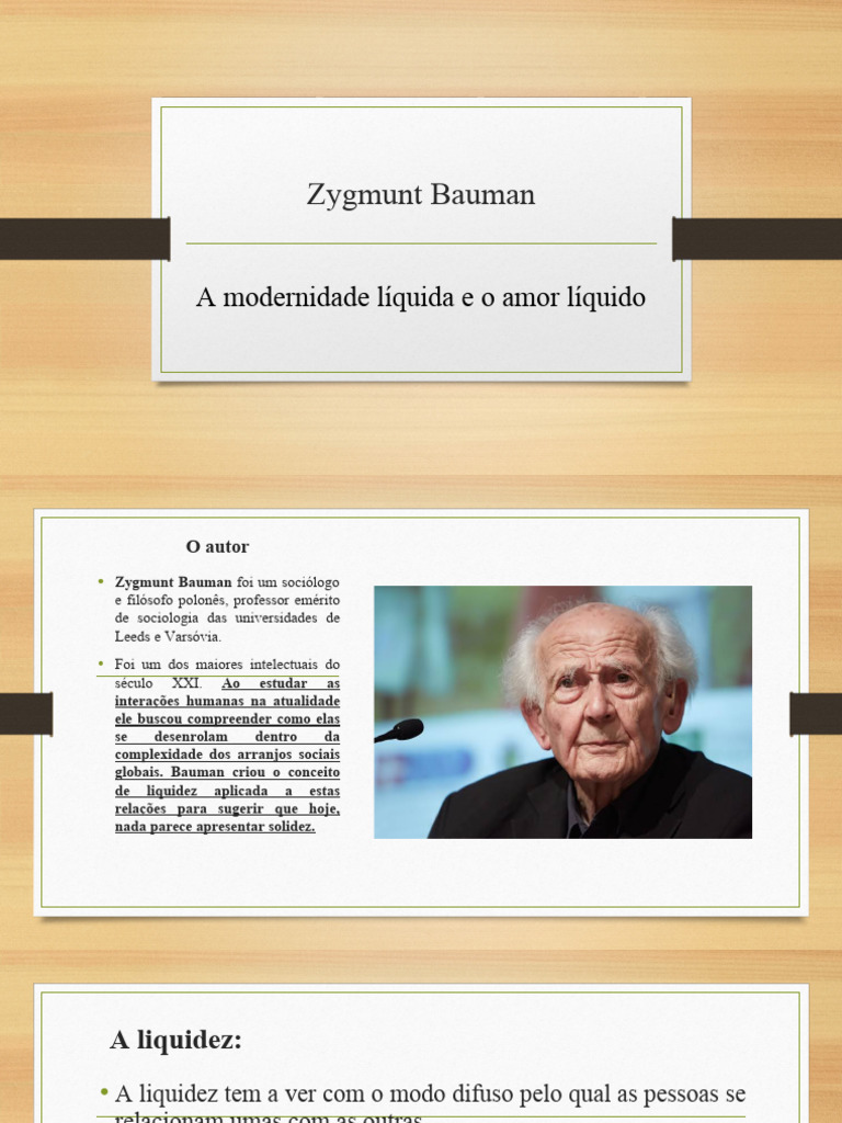 Amor e Liquidez na Modernidade de Bauman | PDF | Sociologia | Vida