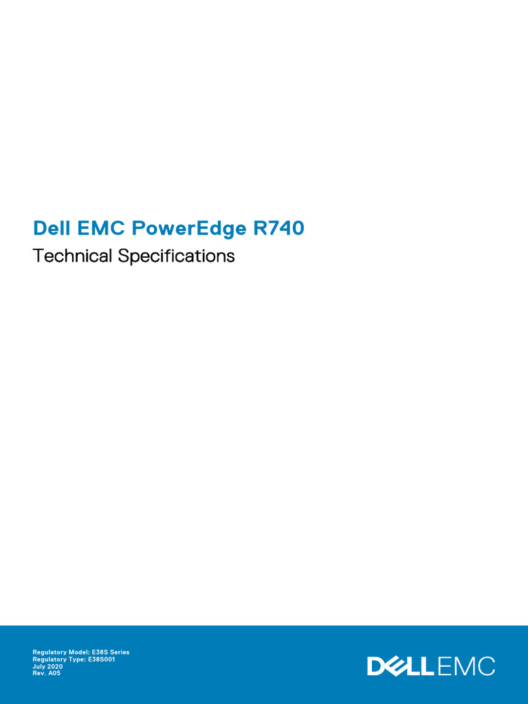 Dell EMC PowerEdge R740 Specs Overview | PDF | Humidity | Alternating ...