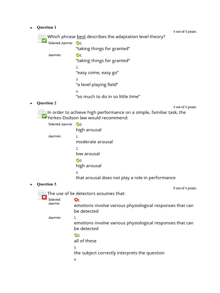 QUIZ MODULE 13 - Emotional Intelligence | PDF | Emotions | Feeling