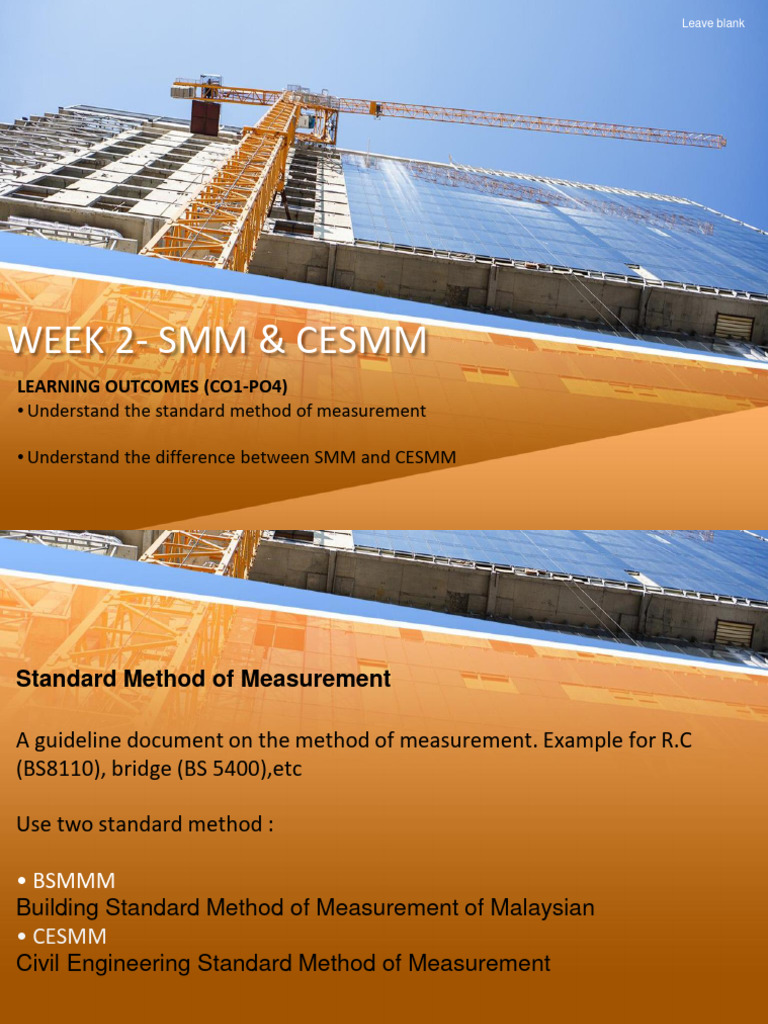 SMM vs CESMM: Measurement Methods Explained | PDF | Length | Measurement