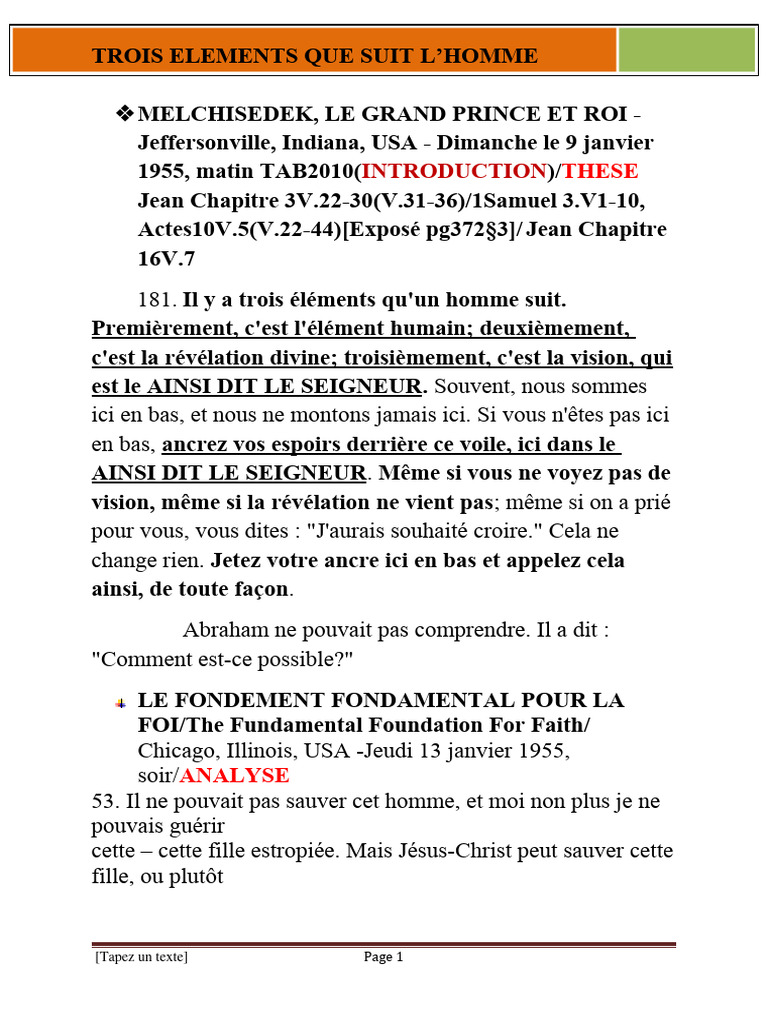 Trois éléments de la foi chrétienne | PDF | Saint-Esprit | Dieu