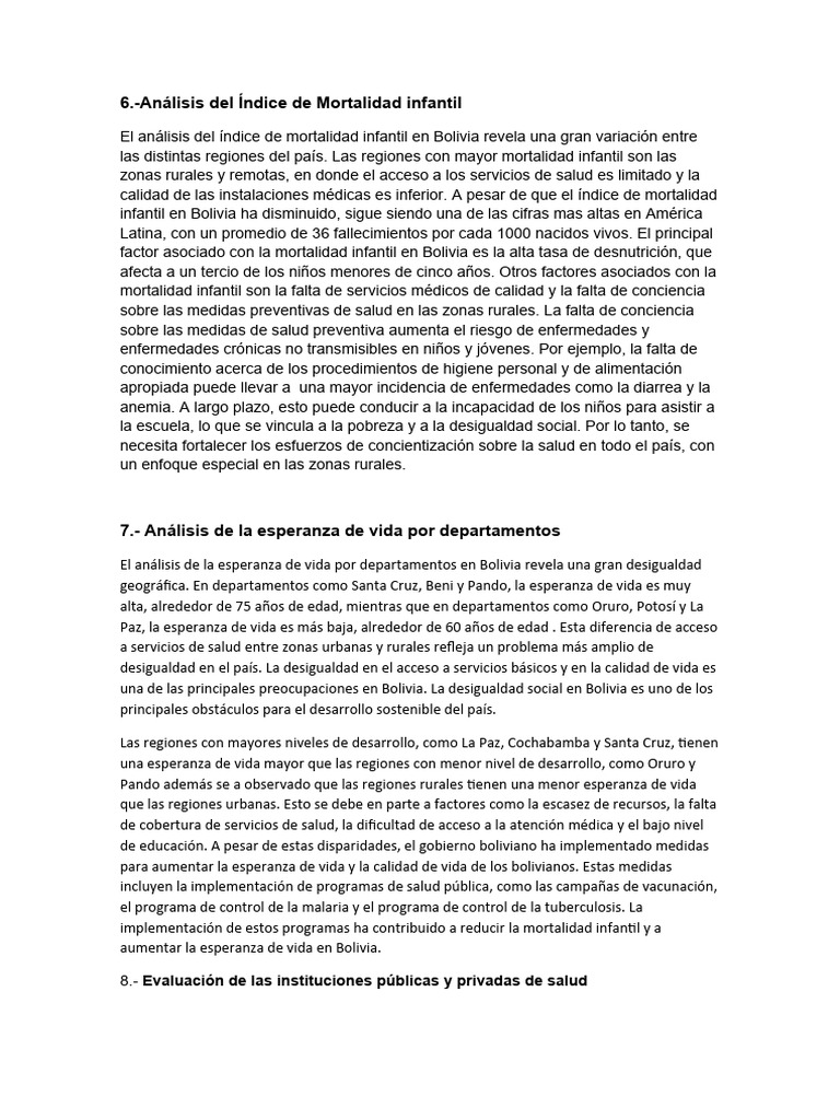 6,7 y 8 ADM Publica | PDF | Tasa de mortalidad | Bolivia