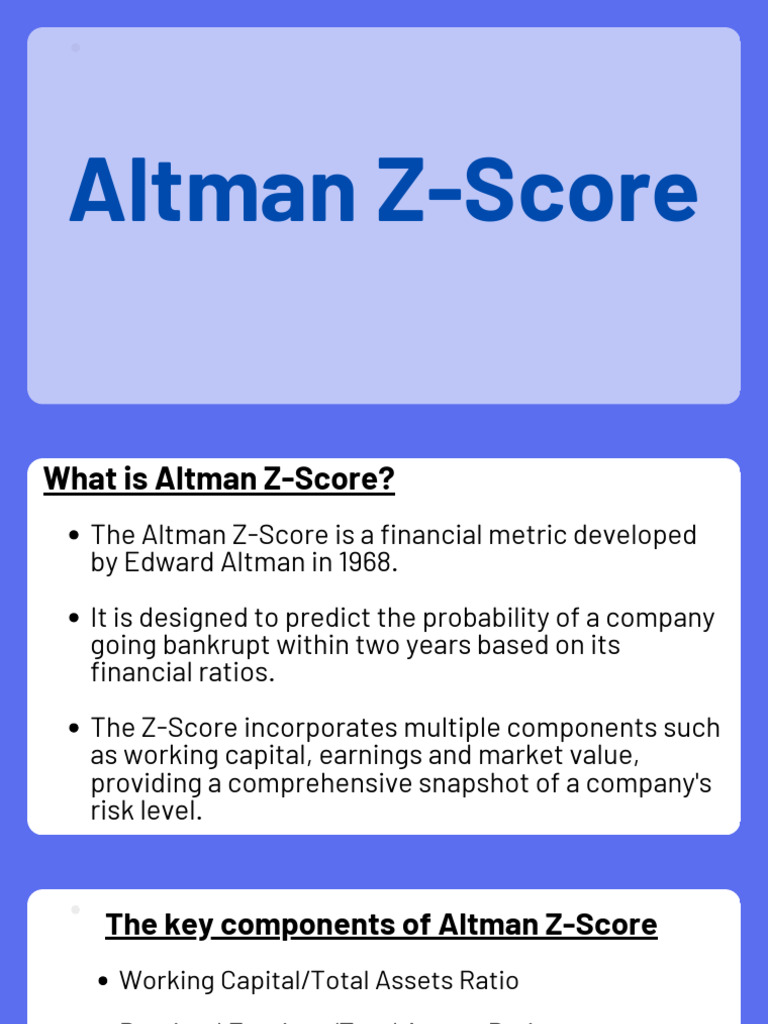 Altman Z-Score | PDF