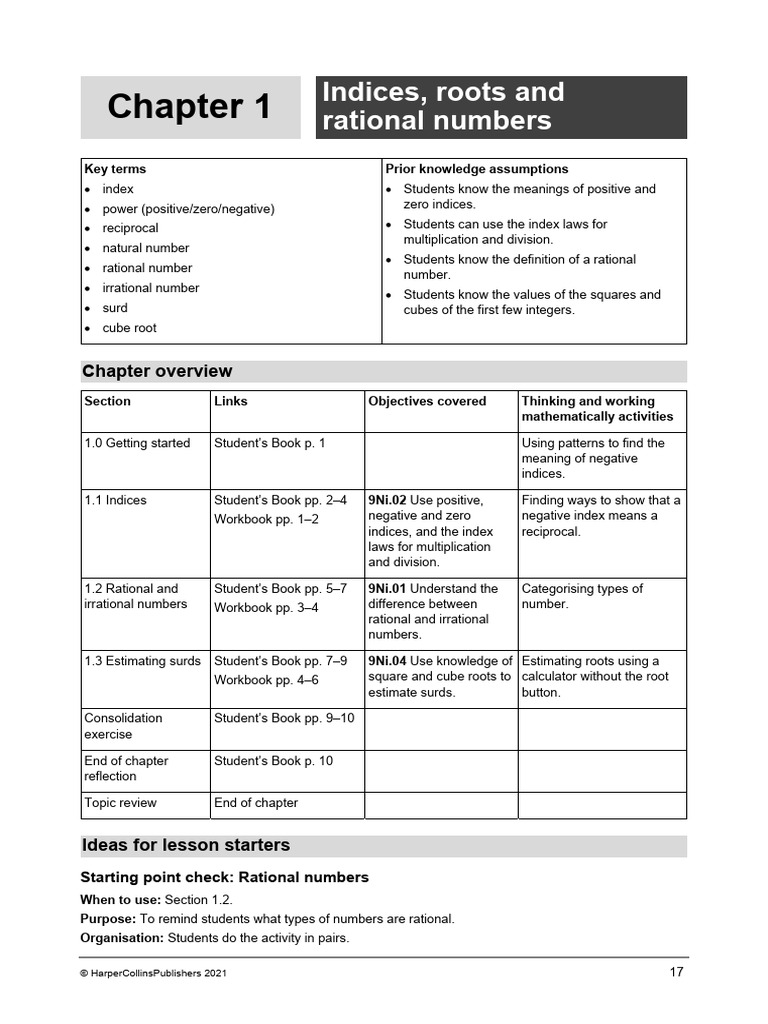 Indices and Rational Numbers Overview | PDF | Numbers | Rational Number