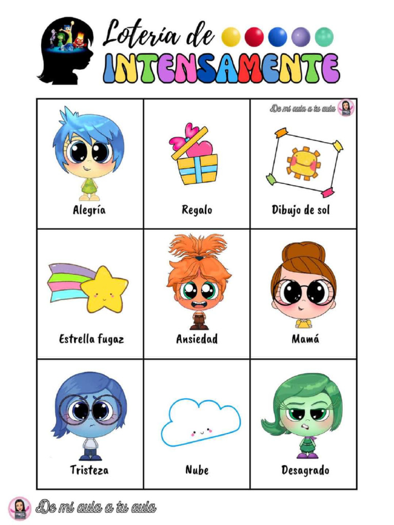 Lotería de Intensamente | PDF