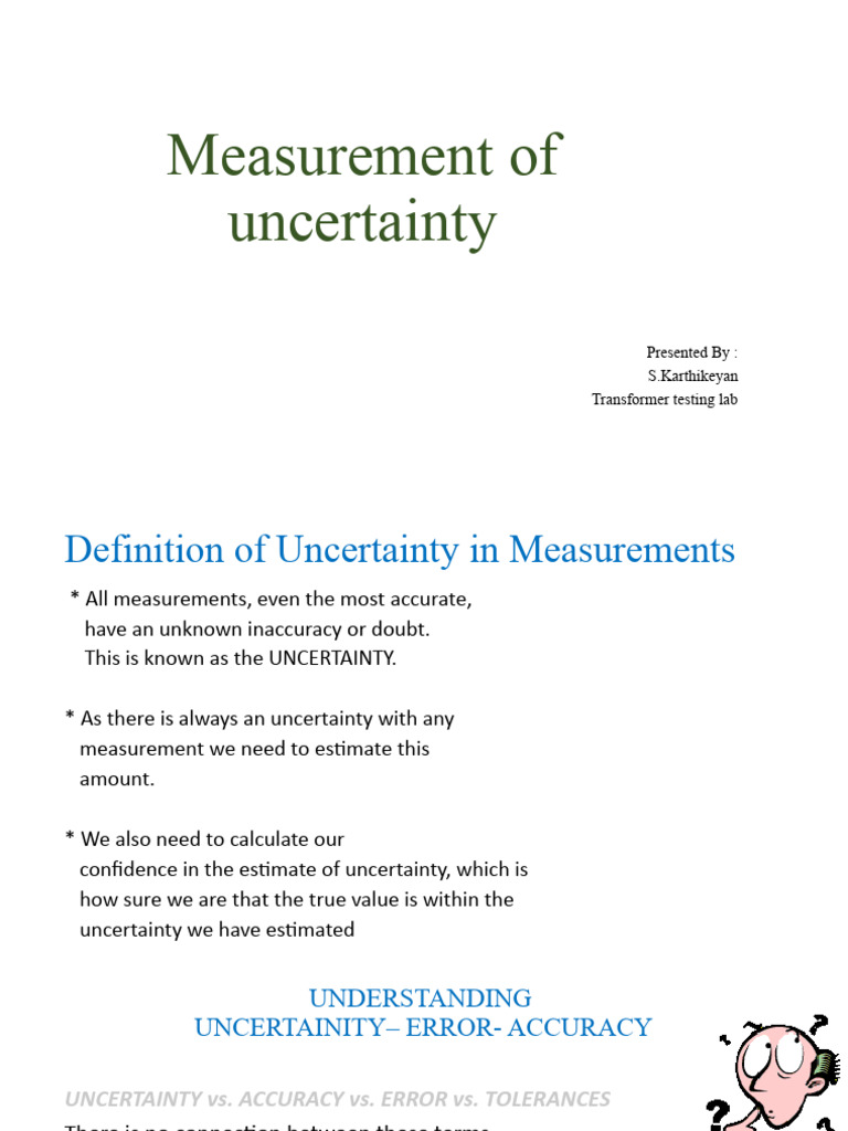 Measurement Uncertainty-Prepared | PDF | Uncertainty | Accuracy And ...