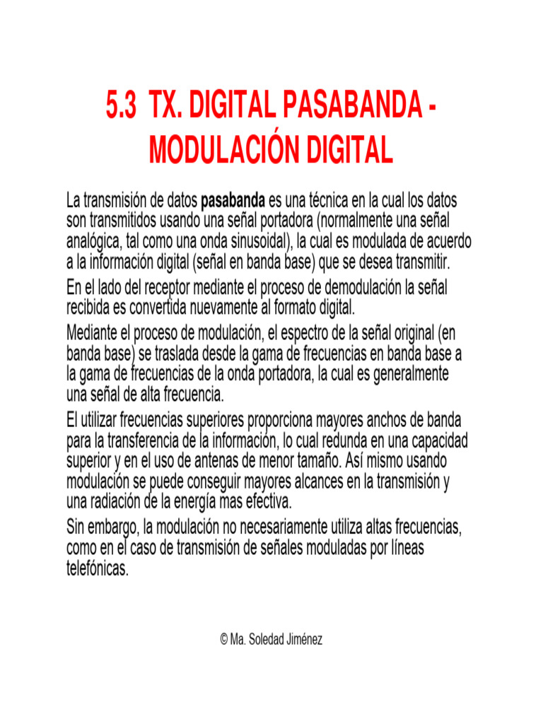 Modulación Digital y Técnicas | PDF | Modulación | Protocolos de capa ...