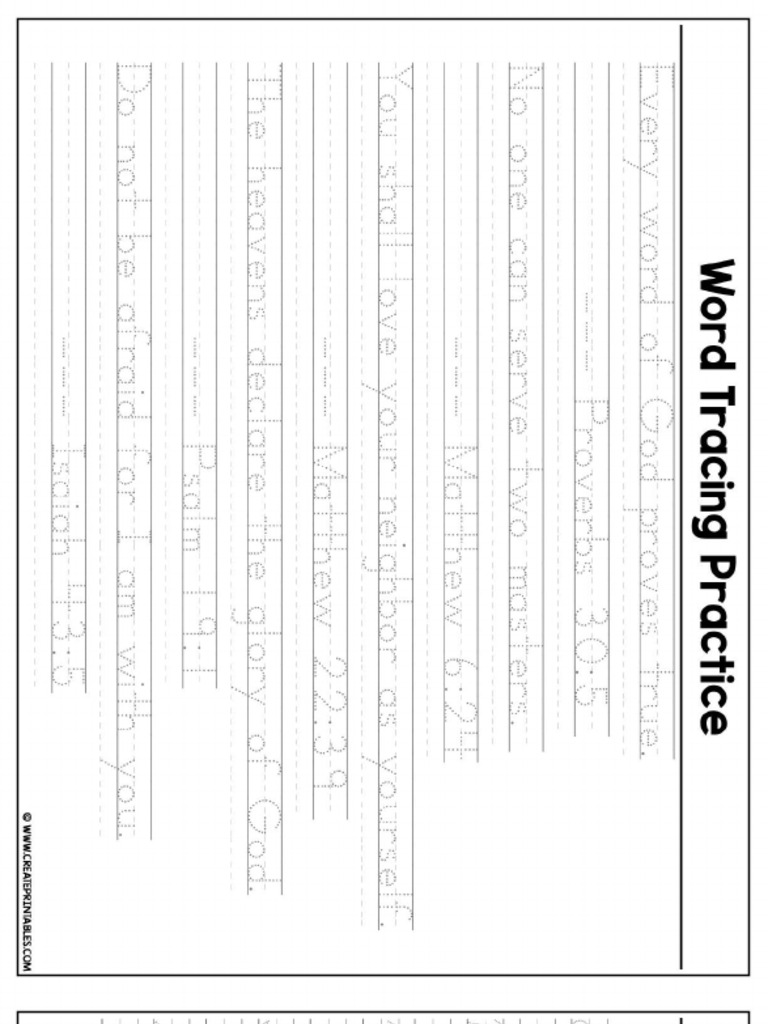 Bible Verses For Kids Handwriting Practice | PDF