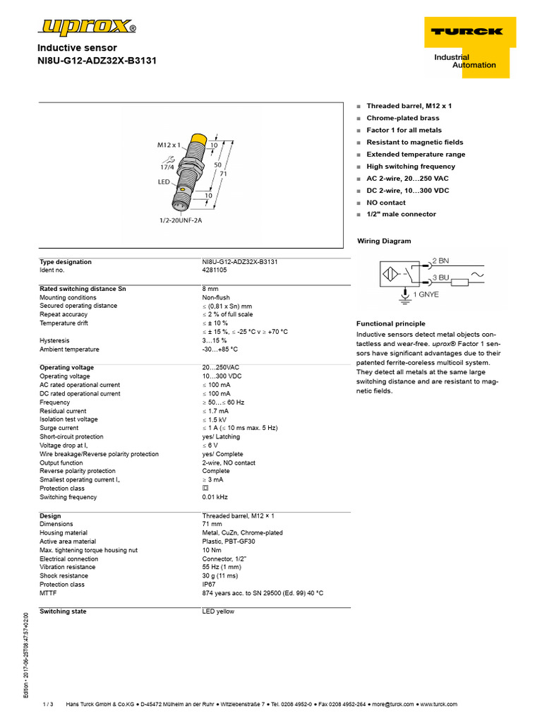 NI8UG12ADZ32XB3131 | PDF | Alternating Current | Electrical Connector