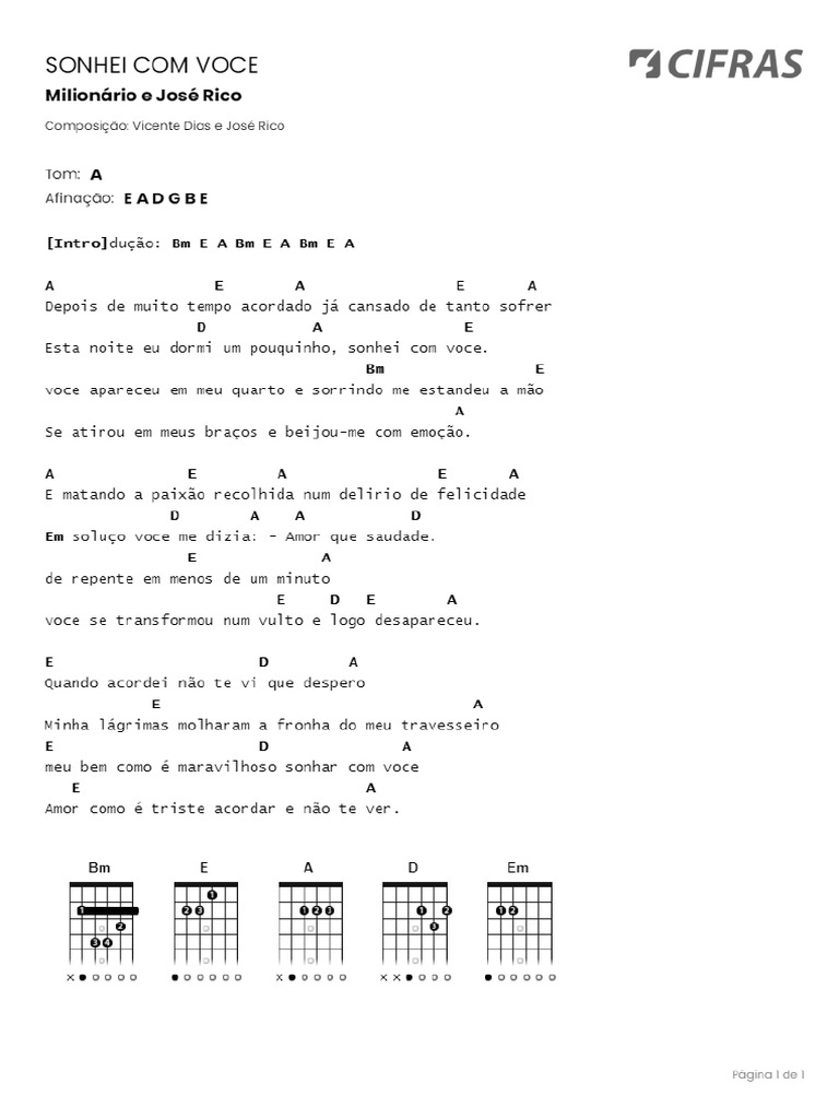 CIFRAS_cifra_milionario-e-jose-rico_sonhei-com-voce | PDF