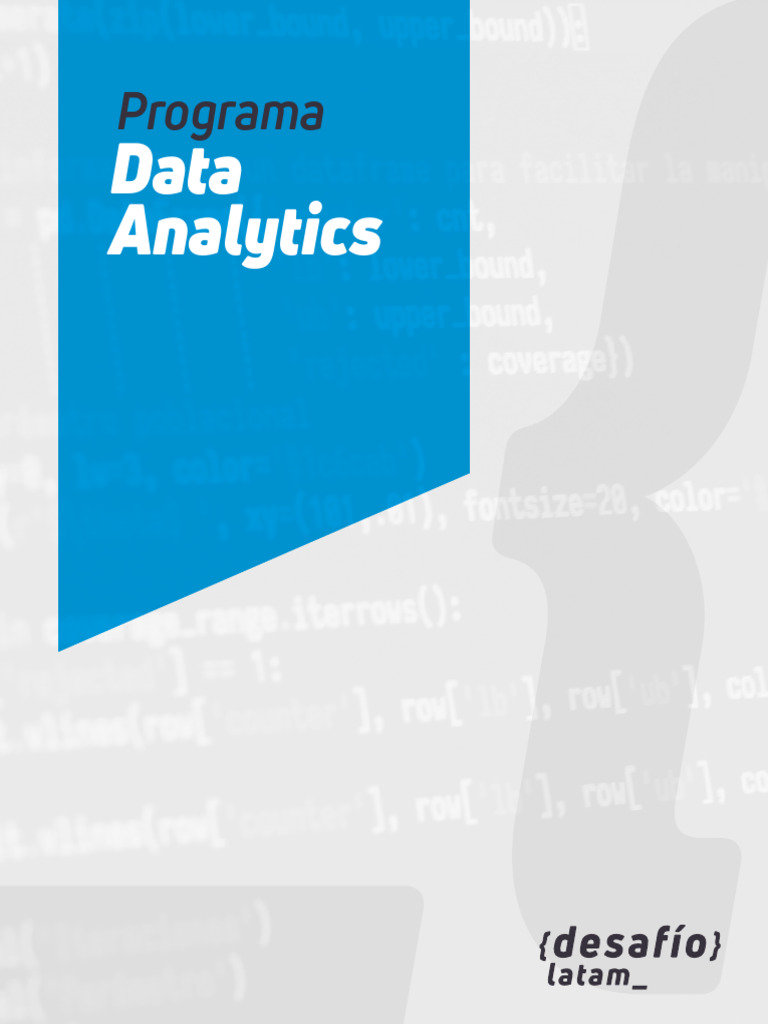 Programa Data Analytics Desafio Latam | PDF | Análisis de los datos ...