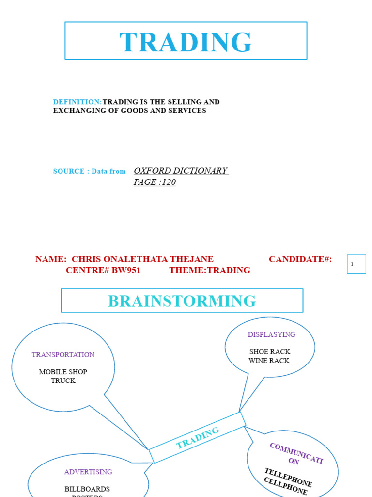 Trading Concepts and Product Designs | PDF