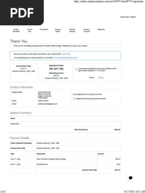 Payment Plan for Seattle Central