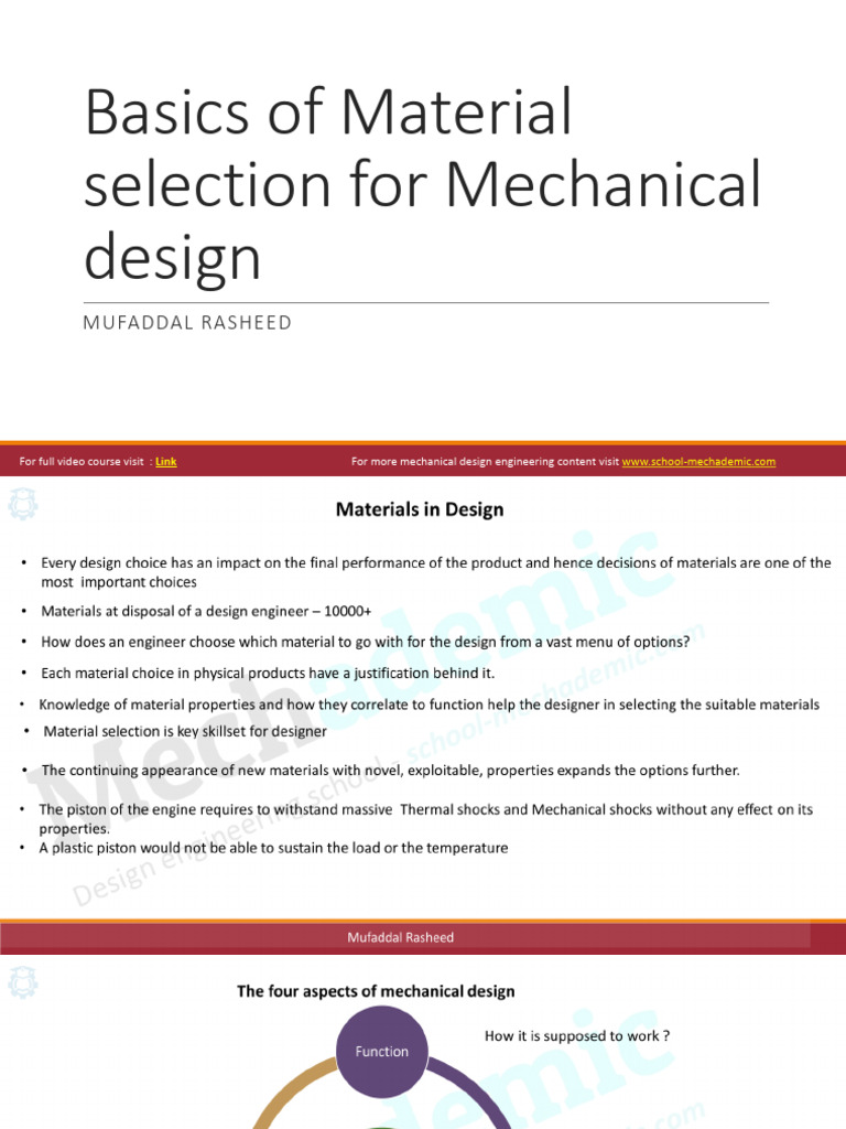Material Selection in Mechanical Design | PDF | Ductility | Steel
