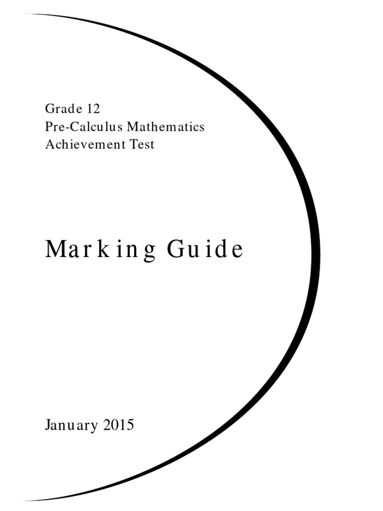 Marking Guide | PDF | Logarithm | Function (Mathematics)
