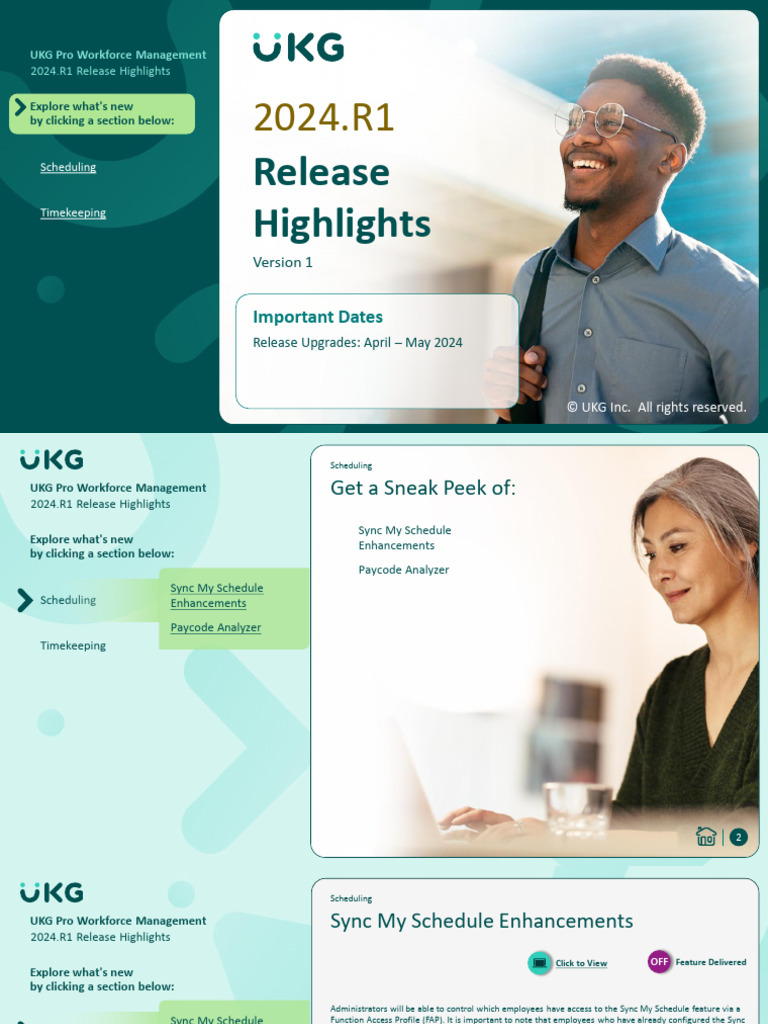 UKG Pro 2024.R1 Release Highlights | PDF | System Software ...