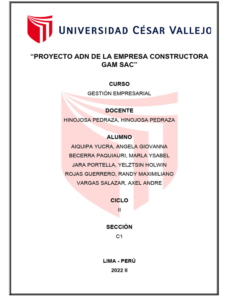 Constructora Gam Sac - Tagged | PDF | Calidad (comercial) | Business