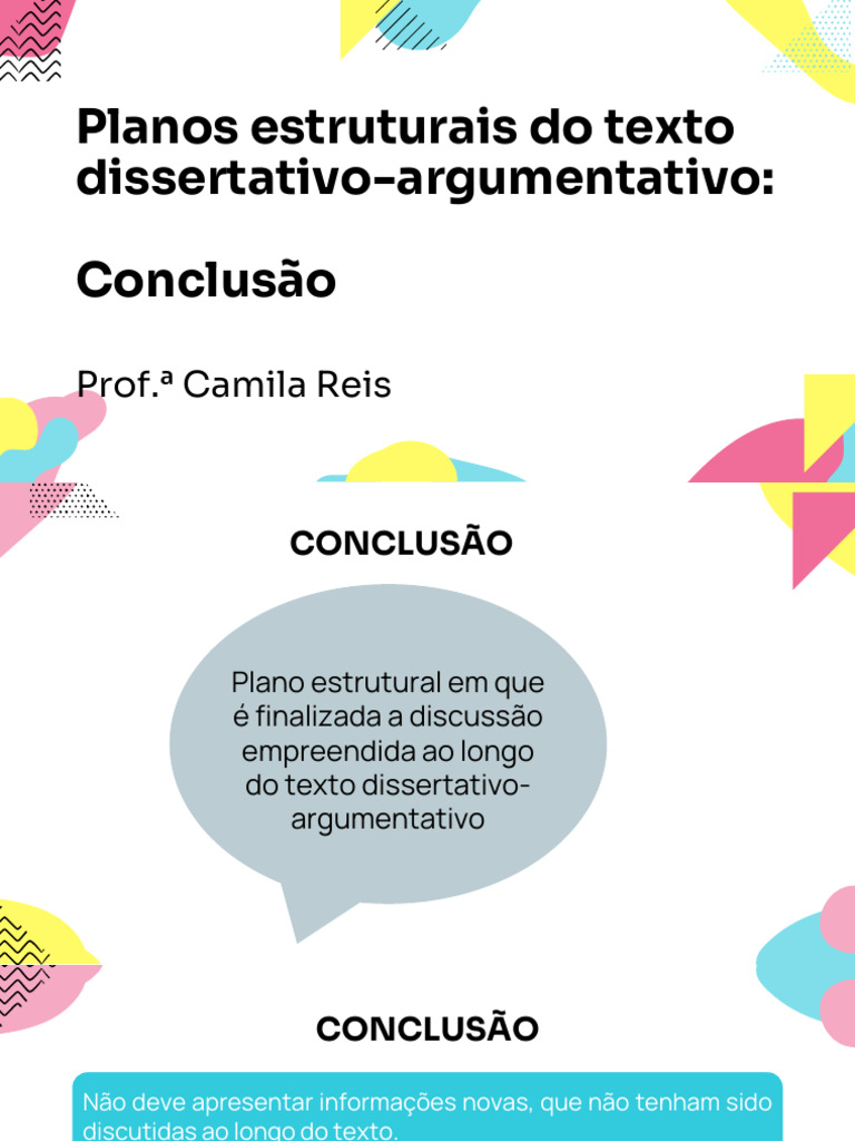 Estrutura da Conclusão em Textos Dissertativos | PDF | Publicidade ...