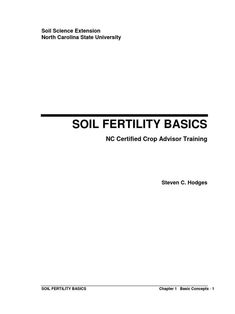 Soil Fertility PDF Plant Nutrition Soil