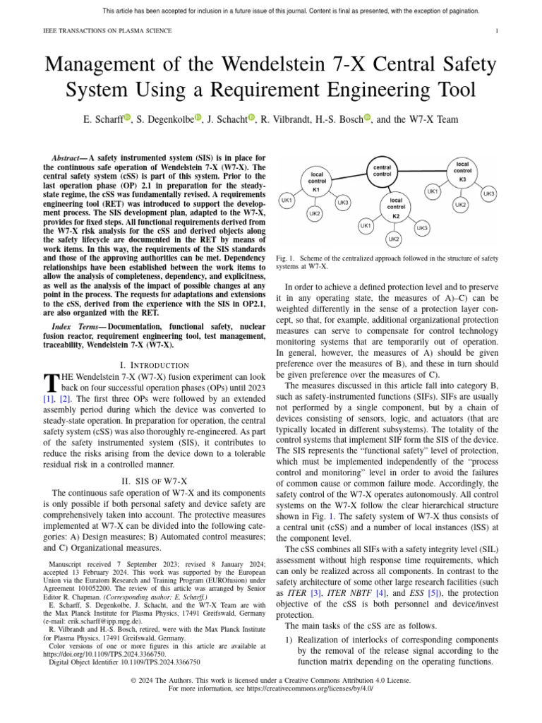 Management Of The Wendelstein 7 X Central Safety System Using A 