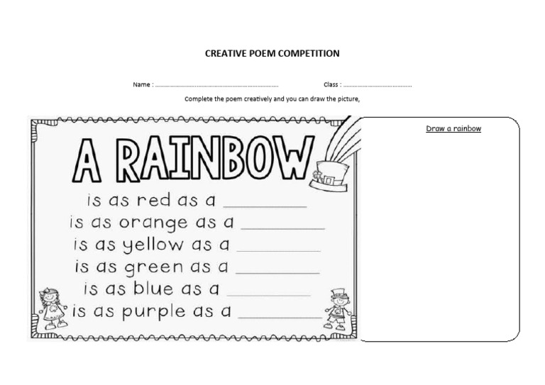 Creative Poem Competition Entry | PDF | Poetry