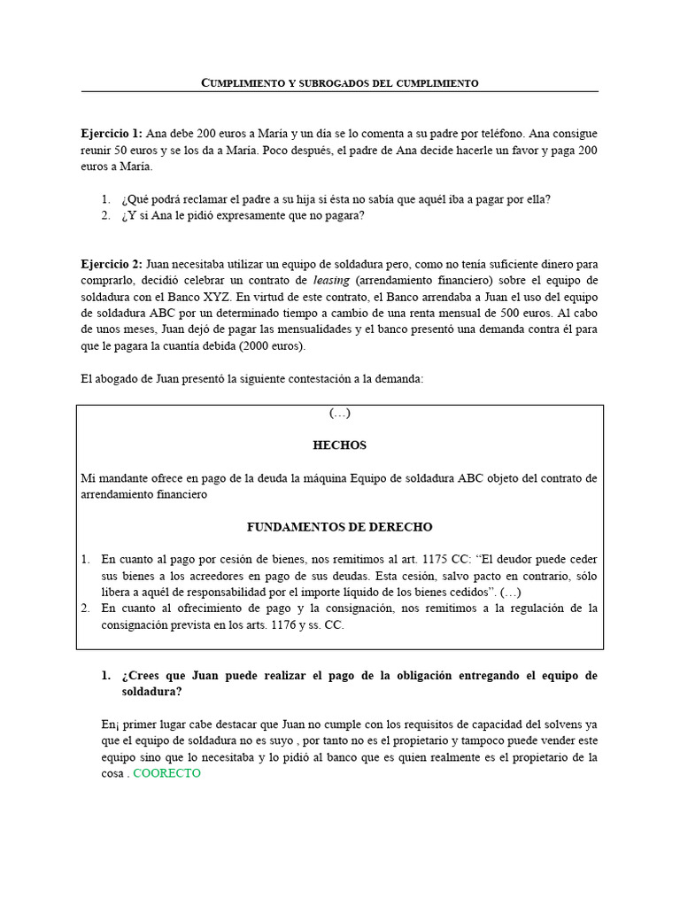 Actividad 3. Pago o Cumplimiento de Las Obligaciones | PDF | Pagos