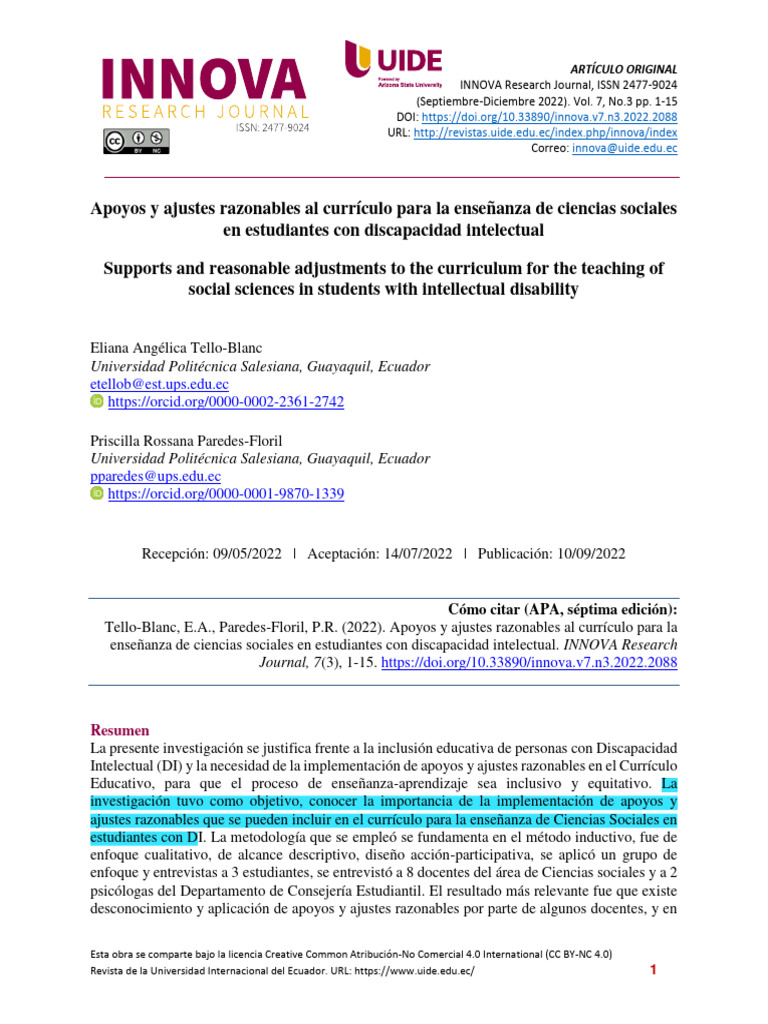 Ajustes Curriculares para Inclusión Educativa | PDF | Plan de estudios ...