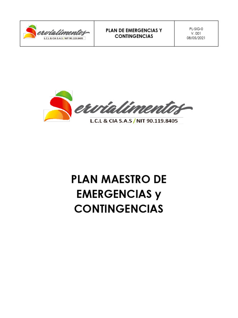 Plan de Emergencias y Contingencias Empresarial | PDF | Riesgo | Business