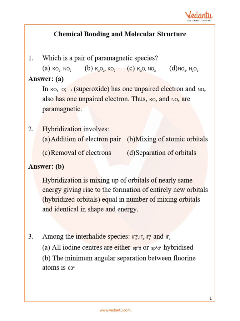 Chemical Bonding for NEET Preparation | PDF | Chemical Bond | Ionic Bonding