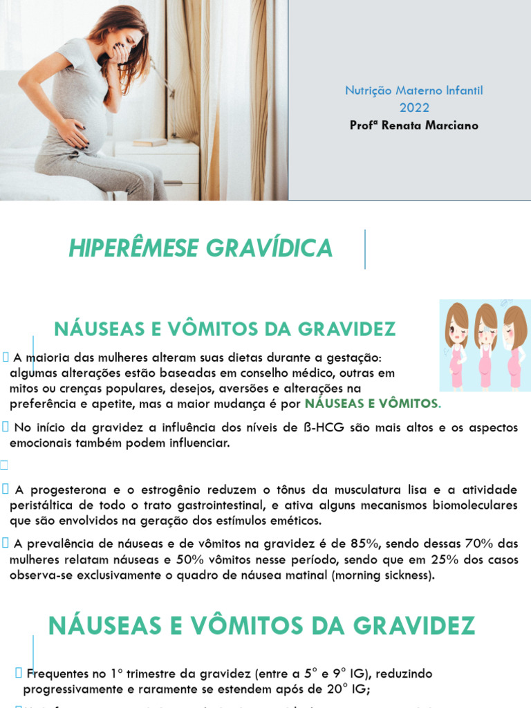 Hiperêmese Gravidica: Causas e Tratamentos | PDF | Gravidez | Alimentos