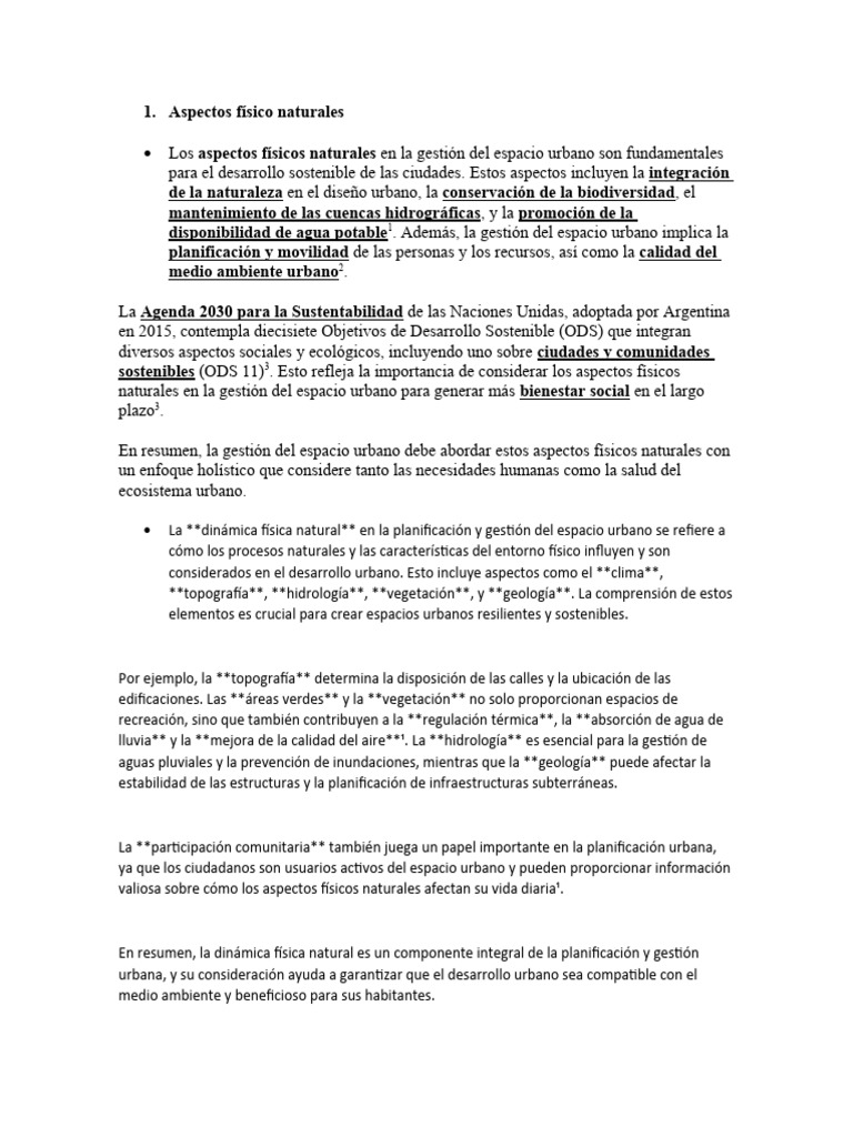 Aspectos Físicos Naturales en Urbanismo | PDF | Entorno natural ...