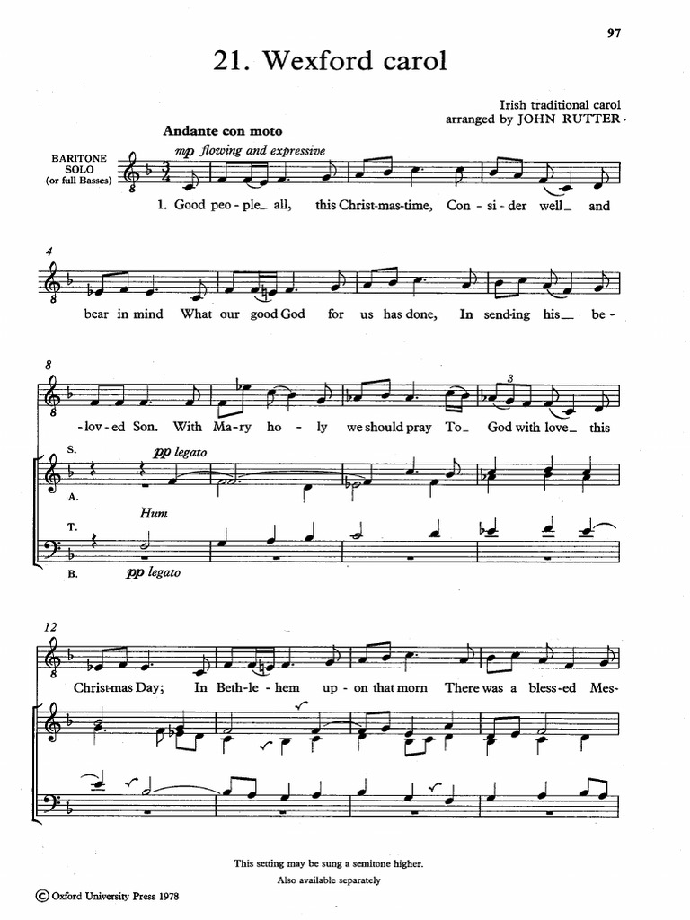Wexford Carol Pdf