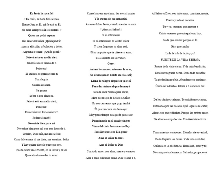 Es Jesús, la Roca Fiel: Letra y Mensaje | PDF | Cristo (título) | Amor