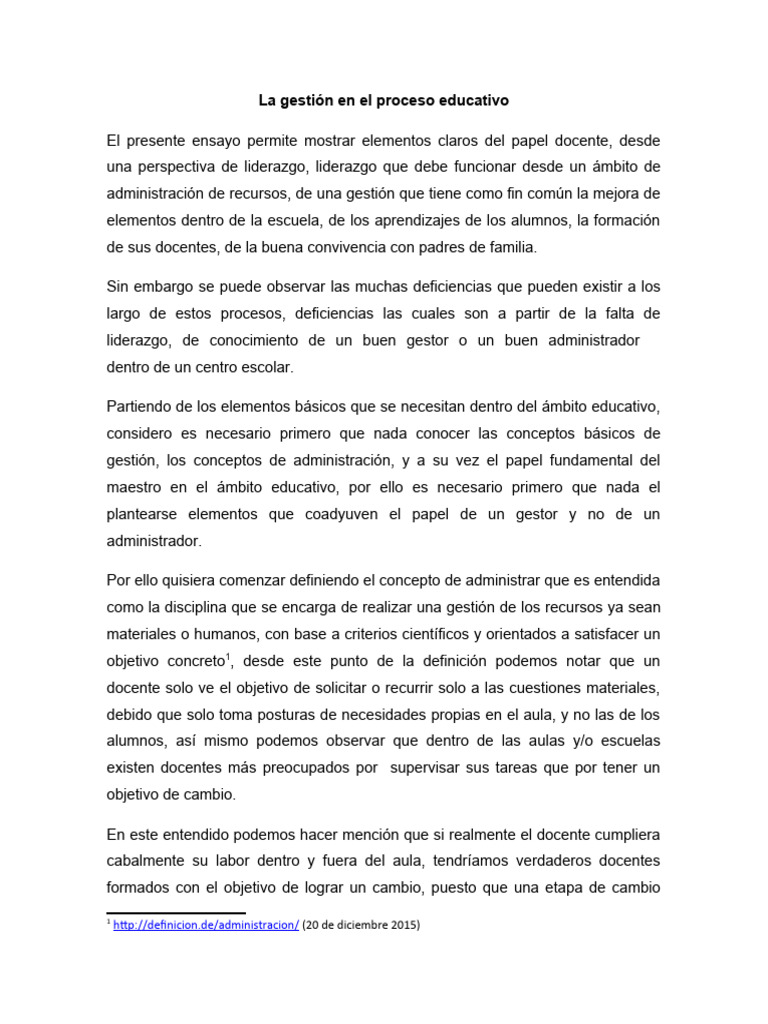 Liderazgo Docente y Gestión Escolar | PDF | Enseñando | Maestros