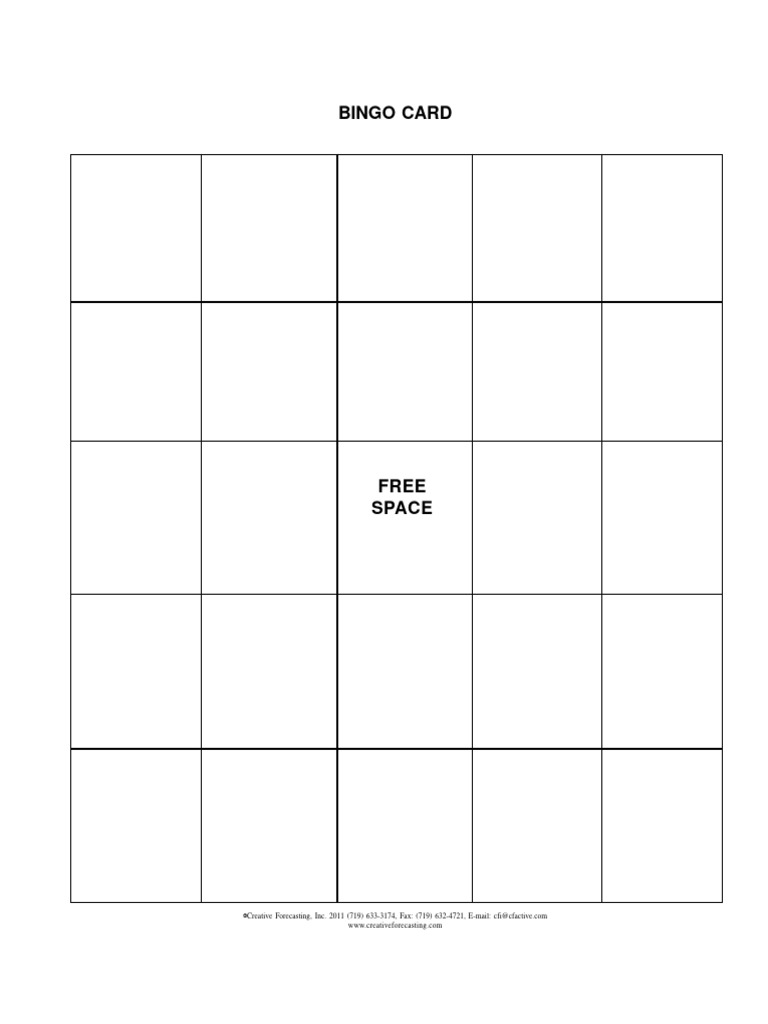 Bingo Card | PDF