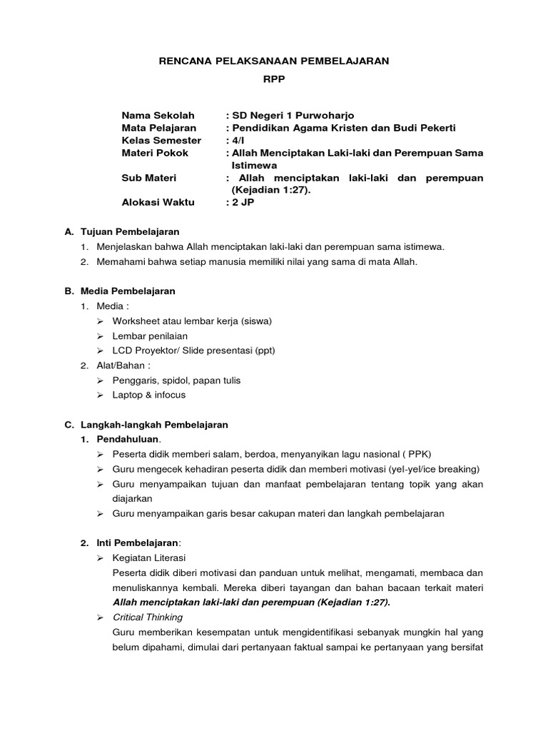 Arti Nama Widayati dalam RPP | PDF