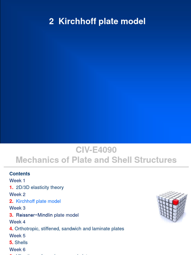 Kirchhoff Plate Model Overview | PDF | Bending | Beam (Structure)