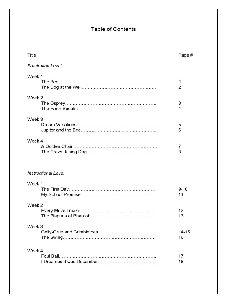 Table of Contents GRADE 4 | PDF