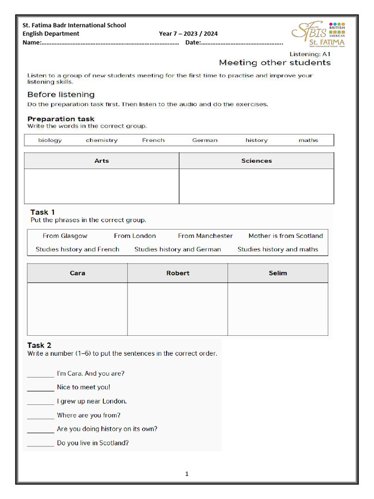 Day 1 Year 7 Worksheetxqbw8 Pdf Smartphone