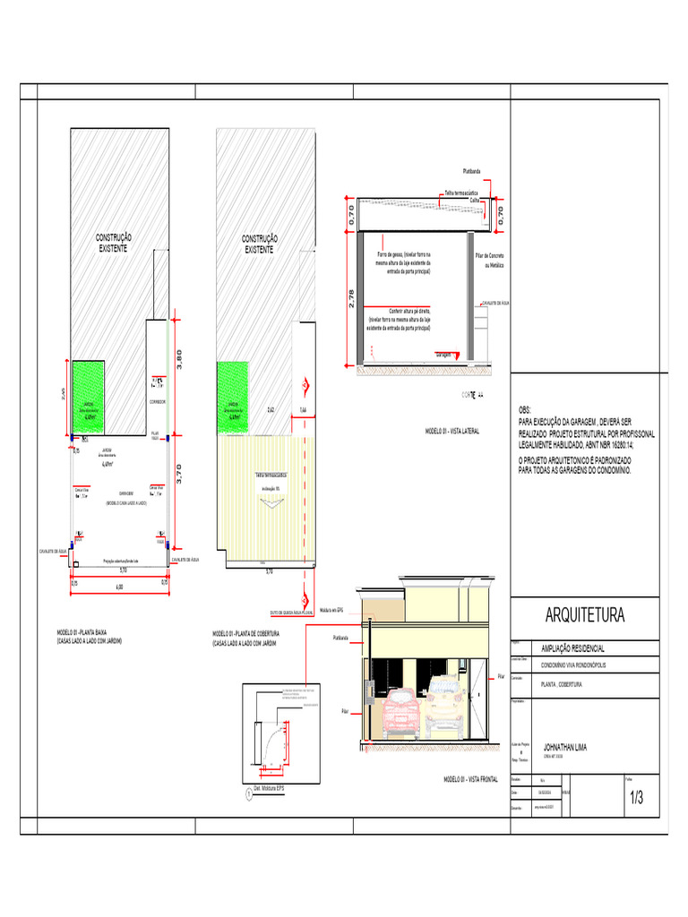 Pro-Viva-130224-Rev-04 - Modelo de Garagem Casa Lado A Lado | Download ...