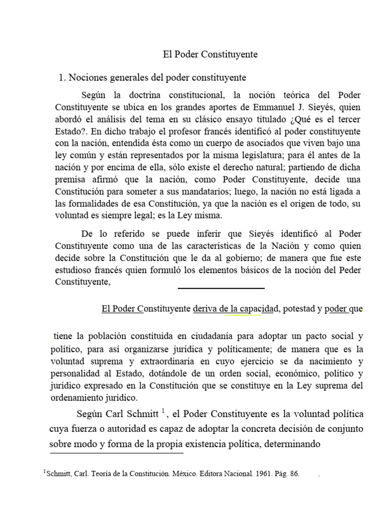 Poder Constituyente: Teoría y Titularidad | PDF | Constitución | Democracia